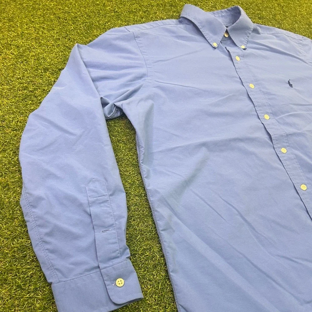 Polo Ralph Lauren Performance Shirt Mens Large Blue Long Sleeve Button Down L